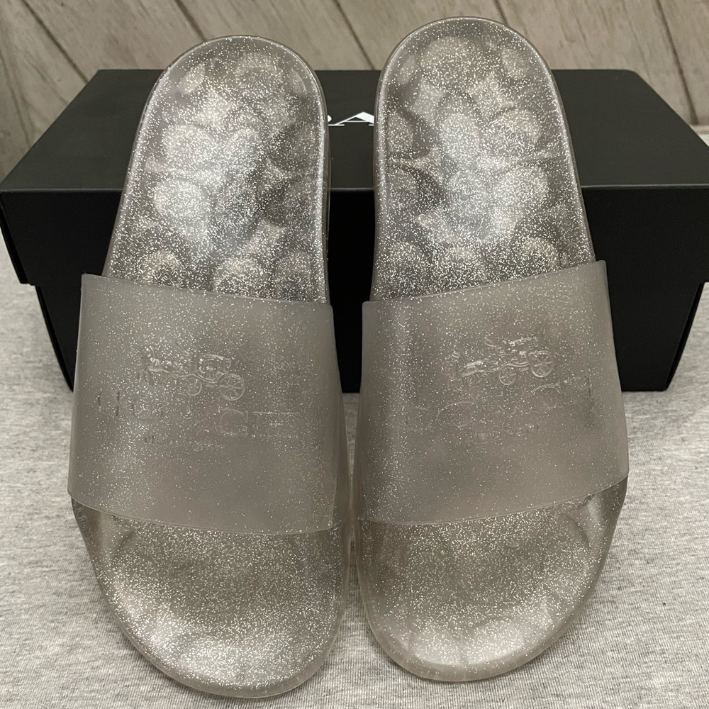 Coach Ulyssa rubber slides Ombre gray